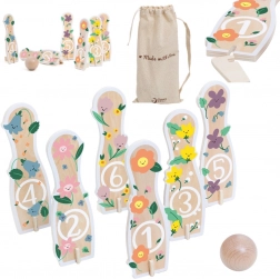 Birilli in legno per bambini 6 pz con pallina CLASSIC WORLD