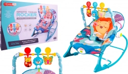 Transat et balancelle avec vibrations lion bleu