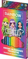 Háromszögletű színes ceruzák 12 db ASTRA RAINBOW HIGH