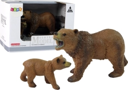 Set of 2 Figures: Grizzly Bear with Cub