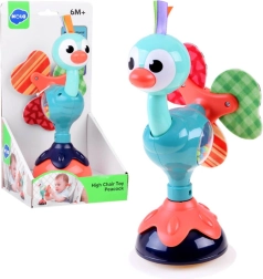 Sonaglio magico a forma di pavone con ventosa per neonati