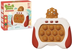 Sensorisch spel triceratops Pop It met licht en geluid, bruin