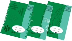 A4 school notebook, squared, 20 sheets, recycled paper (mixed designs)