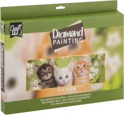 Pittura Diamante - Gattini 75x25cm