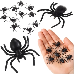 RUHHY műanyag pók dekorációk, 10 db