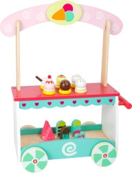 Wooden Ice Cream Stand small foot – Pushcart for Kids