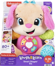 Interaktívna plyšová sestrička psík FISHER-PRICE Laugh & Learn Smart Stages, viacjazyčná