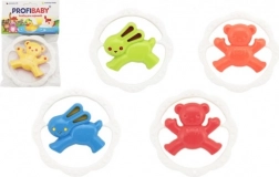 baby rattle and teether ring – bear or bunny
