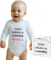 Babyromper van katoen met print New Baby – bel mama