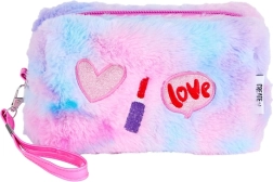 Pochette cosmetica in peluche con possibilità di ricamo