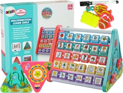 Izobraževalna polička za otroke z abakom in oblikami