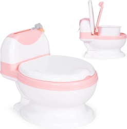 Toilet potty with removable insert, closed child toilet seat and brush ECOTOYS