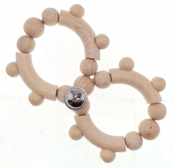 Wooden Rattle with Bell by Hess