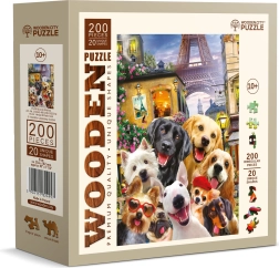 WOODEN CITY Wooden Puzzle Puppies in Paris 200 Pieces