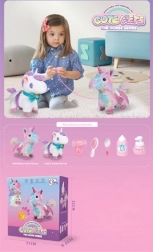 plush unicorn with battery-powered accessories