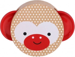 Lesena tamburinica z opičko PETIT COLLAGE