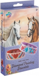 moxy diamantové malování – sada na výrobu náramků horse collection (2 ks)