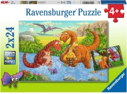 Puzzle RAVENSBURGER razigrani dinosauri 2×24 dijelova