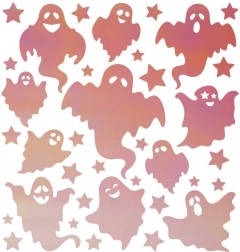Fluorescent Iron-On Halloween Ghosts