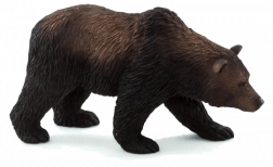 Realistic Grizzly Bear Figure