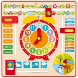 Woody többfunkciós falinaptár órával