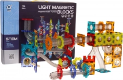 Magnetische lichtgevende bouwset knikkerbaan 228 stuks