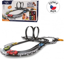 Pista elettrica 7 m con doppio tracciato e loop, scala 1:64