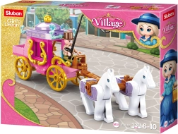Sluban Girl's Dream Building Set Historical Carriage with Horses