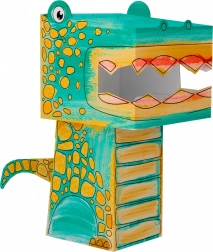 Paper 3D Coloring Puzzle – Cat – Tyrannosaurus