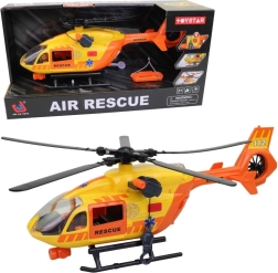 Elicottero di salvataggio con luce e suono, verricello e rotore funzionanti
