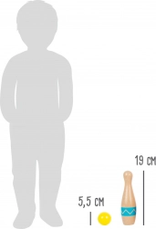 SMALL FOOT Active Wooden Skittles – set for kids