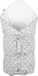 Klassisk snøre-zavinot New Baby grå med prikker