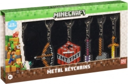 Portachiavi in metallo Minecraft 6 pezzi in confezione Deluxe