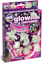Glow-in-the-dark star and unicorn stickers
