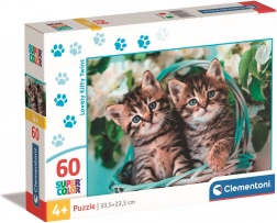 CLEMENTONI Puzzle 60 pieces – kittens in a basket