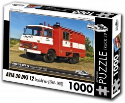 Puzzle Retro-auta Kamion AVIA 30 DVS 12 vatrogasno vozilo 1000 dijelova