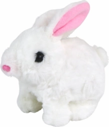 Interactive Walking Bunny with Short White Fur