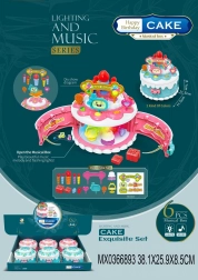 Igralni set rojstnodnevna torta s svetlobo in zvokom