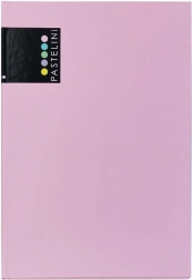 PASTELINI A4 Record Book, pink, matte lamination, 96 ruled sheets