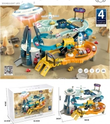 scivolo marziano cosmico con veicoli