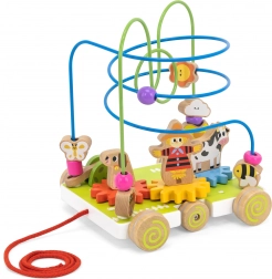 VIGA leseni vlečni labirint kmetija 2 v 1