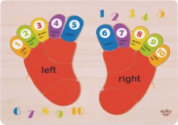 Træuddannelsespuslespil TOOKY TOY - Læring af tal og farver