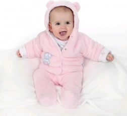 Cappottino invernale per neonati con cappuccio New Baby Nice Bear rosa