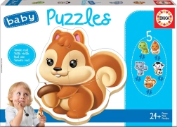 Educa baby puzzle állatkák 5 az 1-ben (3–5 darab)