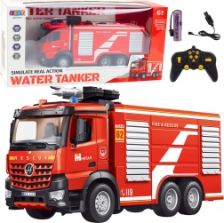 Remote Control Rescue Fire Truck with Extendable Ladder and Water Mist
