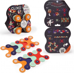 CLIXO Tiny & Mighty Space – magnetic construction set 9 pcs, glows in the dark