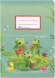 Quaderno scolastico A5 con riga di supporto ranocchie 10 fogli