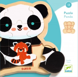 Lesena sestavljanka Puzzlo Panda podjetja Djeco