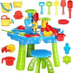 Woopie table d’eau 2-en-1 bac à sable avec chaise parc aquatique avec dauphin