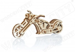 Lesene 3D sestavljanke motor CHOPPER – mini model, 22 koščkov
